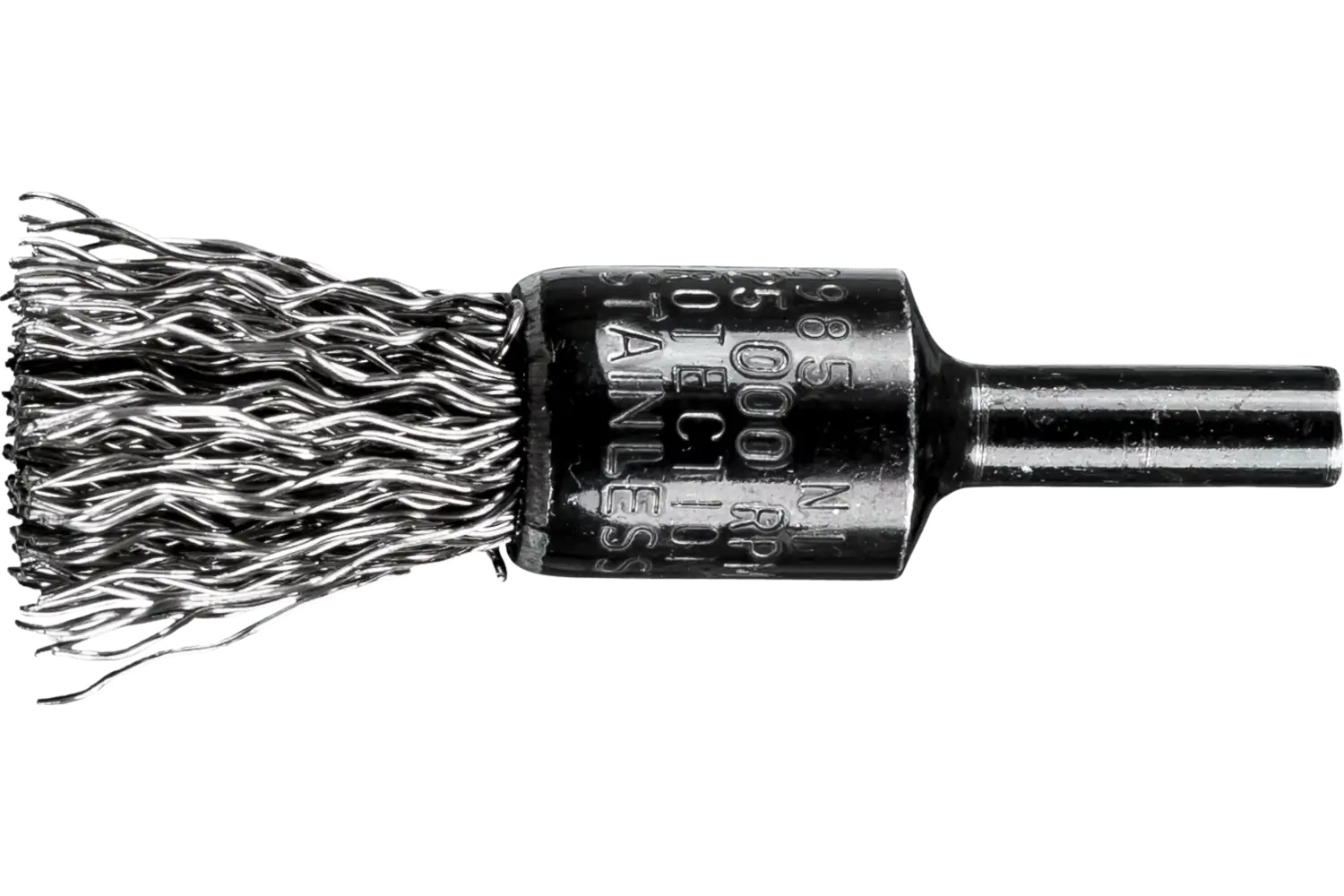 Picture of Pferd Crimped Wire End Brush 1/2" Dia. .020 Stainless Steel 1/4" Shank